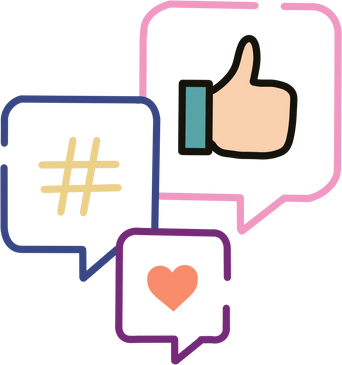 Social Media reaction Illustration